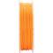 Une bobine de filament orange pour imprimante 3D, présentée debout.
