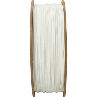 Bobine de filament d'imprimante 3D blanc, photographiée de côté. Adapté pour une utilisation dans les processus d'impression 3D.