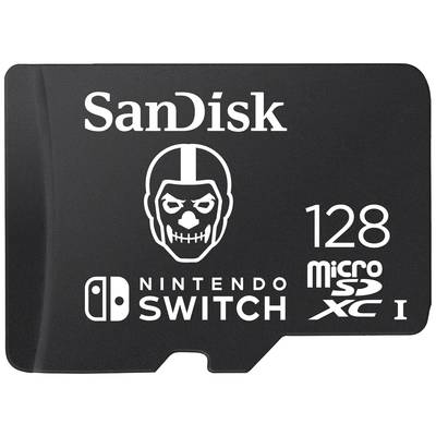 Carte mémoire microSDXC SanDisk 128 Go, édition Nintendo Switch, avec logo Gaming.
