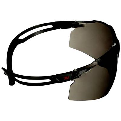 Lunettes de protection avec monture noire et verres teintés, adaptées à la sécurité au travail et aux activités de plein air.