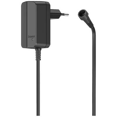 Bloc d'alimentation noir avec fiche européenne et câble. Marquage 'hama' visible. Adapté aux appareils électroniques.