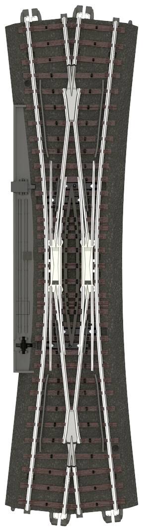 (H0) Voie C Märklin (avec ballast) Traversée-jonction double