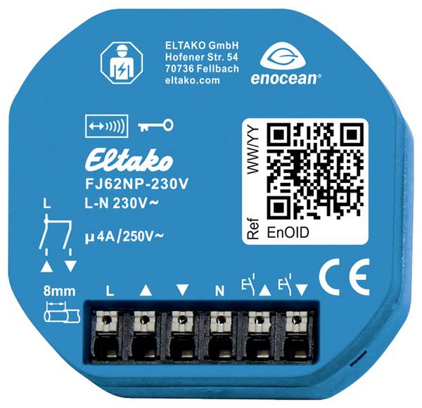 FJ62NP-230V Eltako sans fil Actionneur de store / volet roulant    encastré