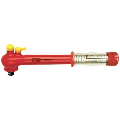 Un testeur de tension de couleur rouge avec des touches jaunes et une échelle de mesure de tension, adapté aux travaux électriques.