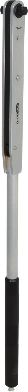 Pince à tubes autobloquante avec long manche et embout de poignée en caoutchouc noir. Principalement gris argent avec un design fonctionnel.