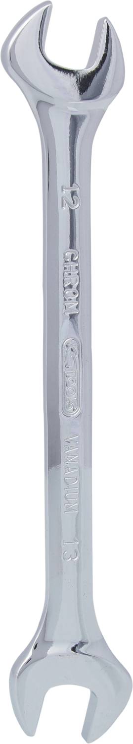 Une clé à molette en argent avec deux extrémités ouvertes, adaptée aux écrous et aux vis.