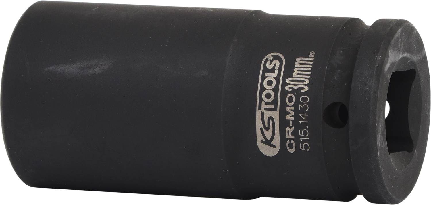 'Écrou à embout noir de KS Tools, taille 30 mm, avec prise hexagonale.'