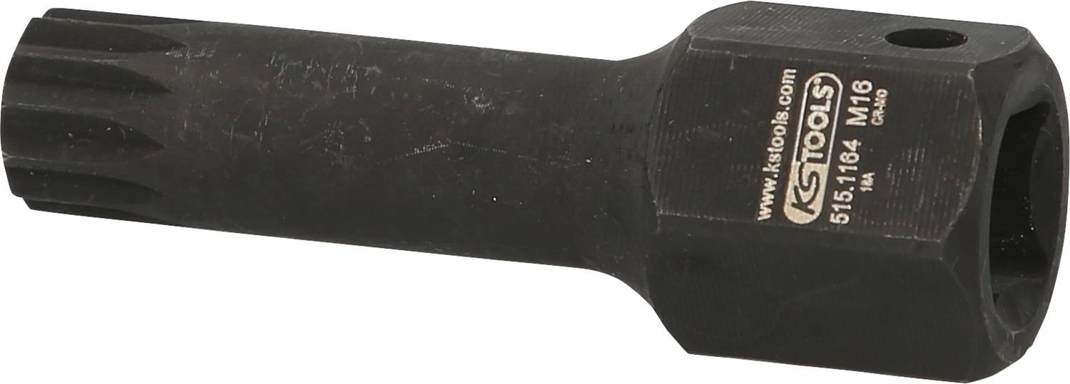 Une clé à ergots noire portant l'inscription 'KS TOOLS' et ses spécifications. Utilisée pour desserrer ou serrer des vis.