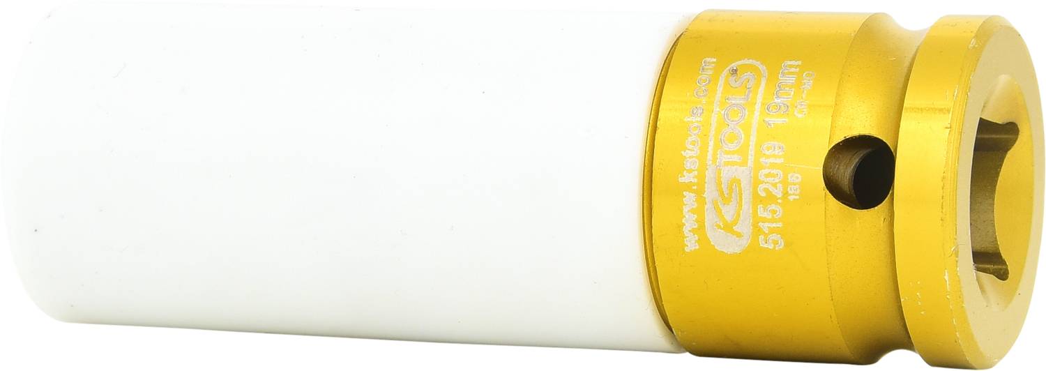 Outils KS : écrou doré et blanc pour le montage délicat des écrous de roue.