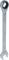 Clé mixte, argent, combinaison d'une clé polygonale et d'une clé plate, pour travaux manuels.
