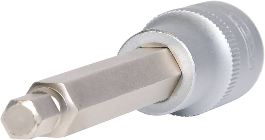 Un adaptateur de clé à douille hexagonal en argent.