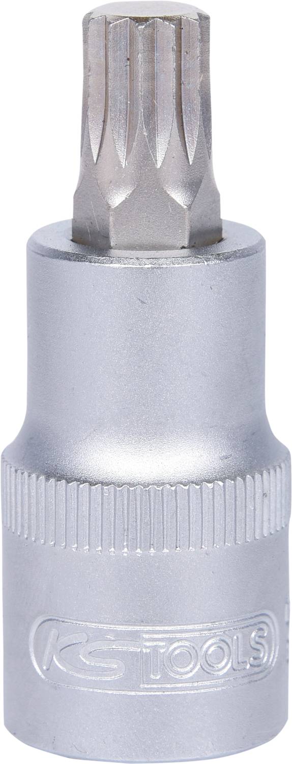 Petit embout de clé à cliquet en argent avec une poignée striée. Adapté pour serrer ou desserrer des vis et des écrous.
