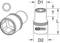 Illustration d'une clé à douille avec dimensions indiquées : Diamètre D1, D2, Profondeur T, Longueur totale L. Logo KS Tools visible.