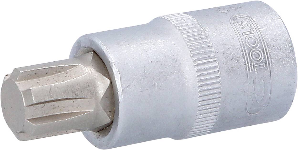 Une clé à ergots en argent avec une tête Torx, utilisée pour desserrer ou serrer des vis à profil étoile intérieur.
