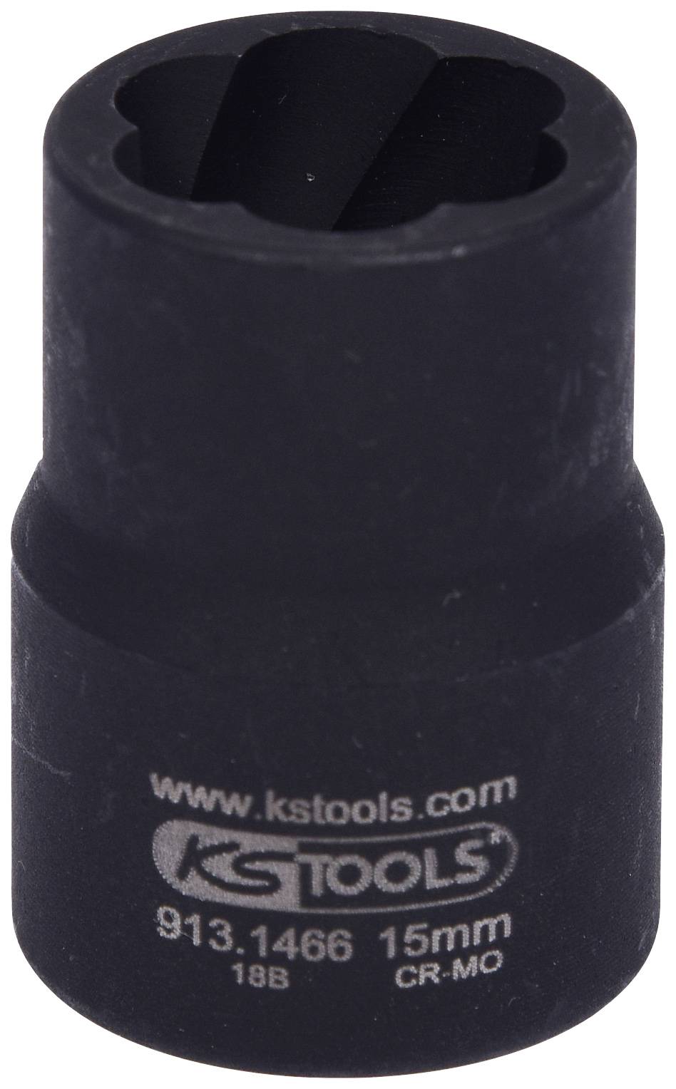 Écrou à frapper, 15 mm, de KS Tools, matériau noir. Utilisé pour serrer ou desserrer des écrous.