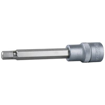 Un embout de tournevis hexagonal en métal, adapté aux tournevis ou aux perceuses, pour une utilisation dans des travaux de construction ou de réparation.