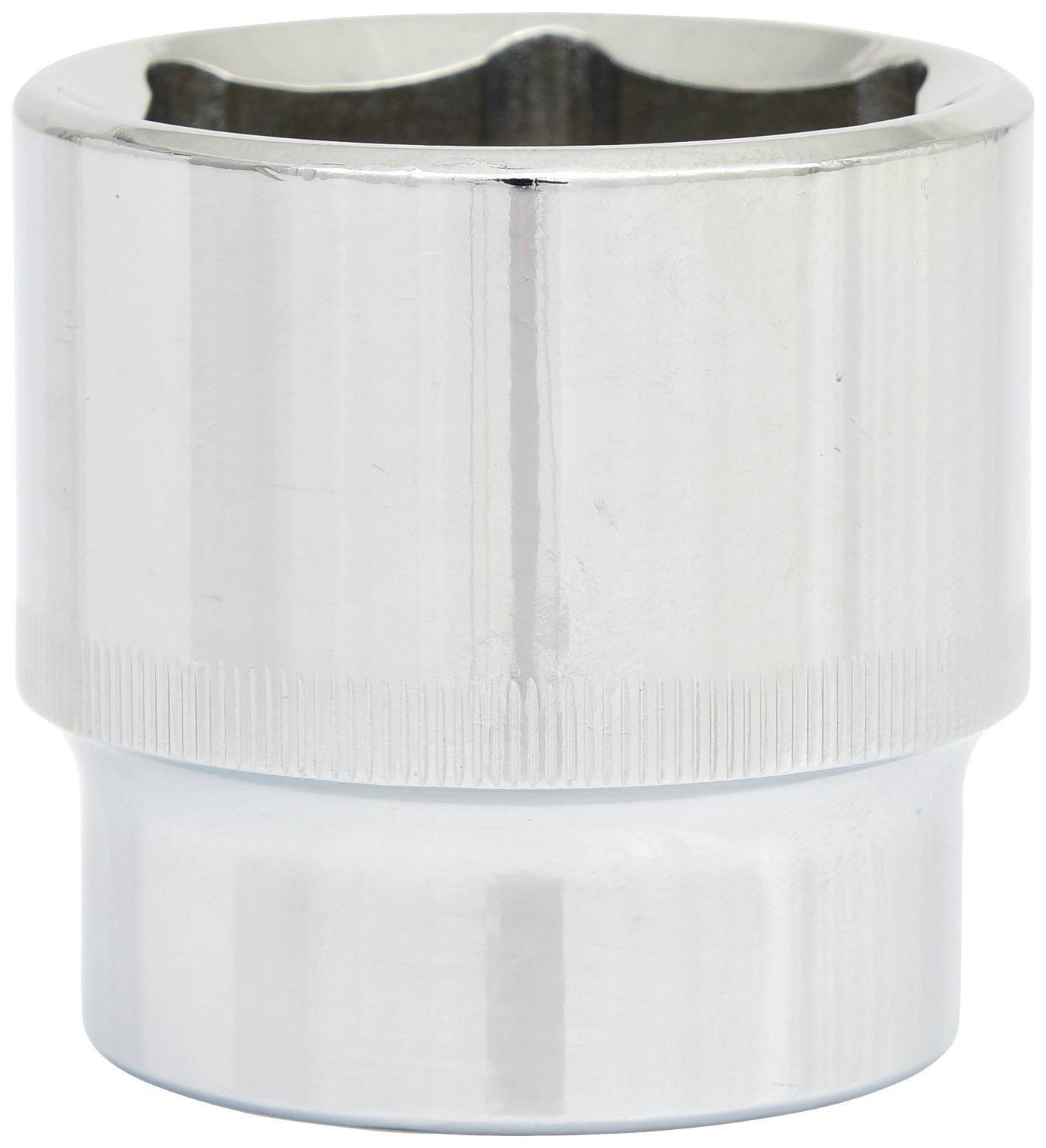 Noix de guidage argentée pour cliquet, finition miroir, forme cylindrique.