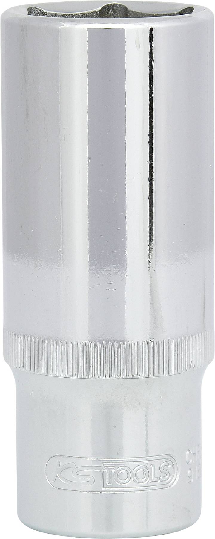 Clé à molette en métal de forme cylindrique, portant le logo 'KS TOOLS' gravé, utilisée pour les réparations mécaniques.