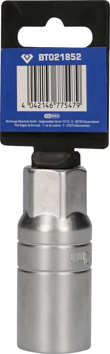 'Embout à mèche argenté avec étiquette bleue, code-barres BT0218552, provenant d'une entreprise d'outillage. À utiliser avec des outils de tournage.'