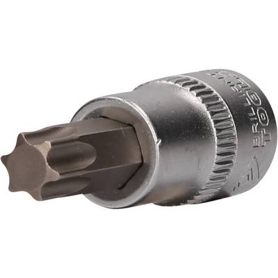 Embout métallique à profil Torx avec tige argentée, adapté pour les travaux de vissage.