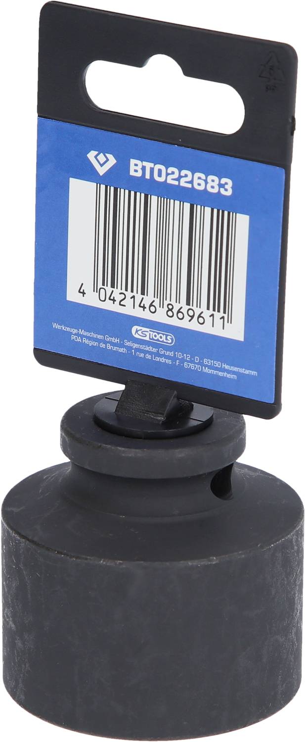 Un embout d'outil noir avec une étiquette de produit et un code-barres de KS Tools.