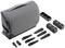 Ensemble d'accessoires pour drone DJI comprenant un sac gris, deux chargeurs, deux batteries, six hélices et des câbles.