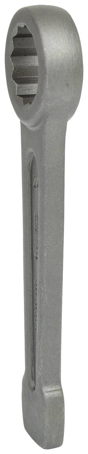 Une clé à molette grise avec une extrémité striée et une poignée ronde. Principalement utilisée pour des travaux mécaniques.