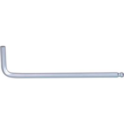 Une clé hexagonale en forme de L, couleur argent, utilisée pour serrer ou desserrer des vis à six pans creux.