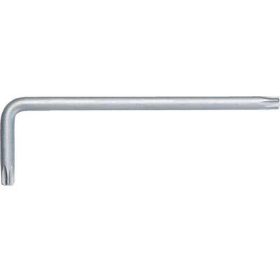 Une clé Torx en L argentée, utilisée pour serrer ou desserrer des vis Torx dans des applications techniques ou mécaniques.