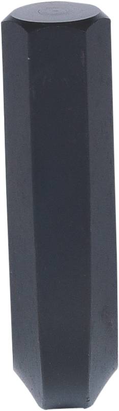 Une barre noire, hexagonale et longue, qui se tient debout.