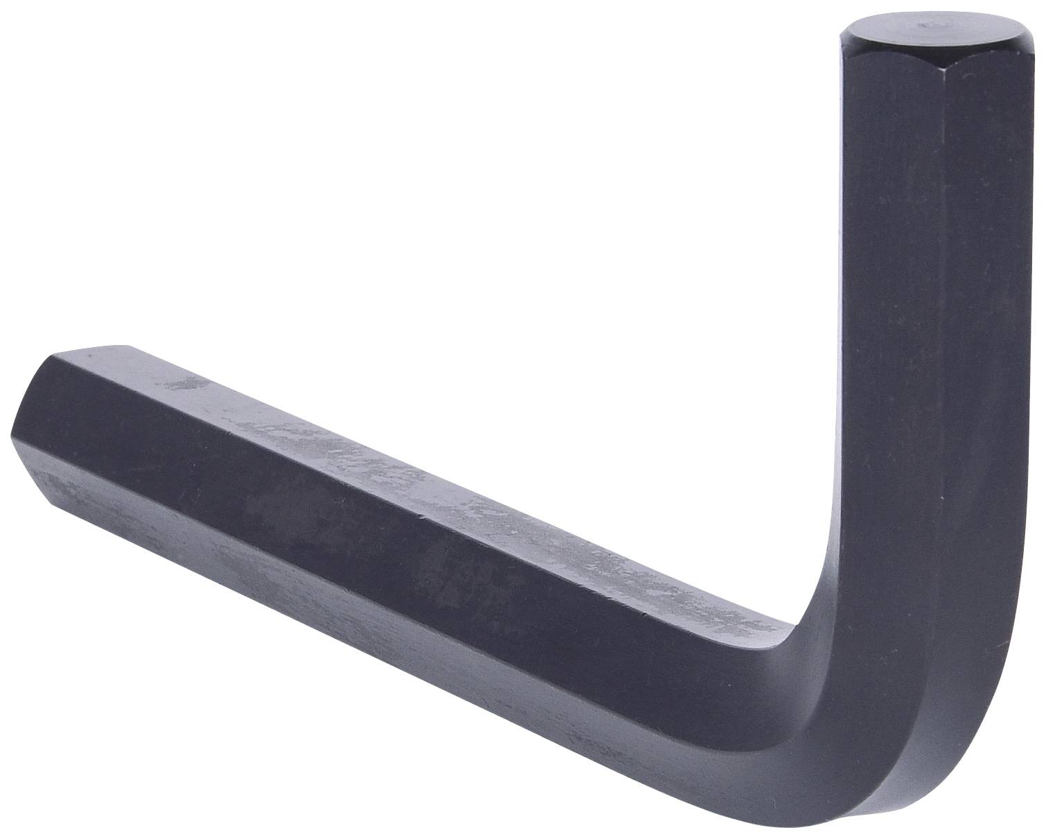 Clé hexagonale en métal de forme L, utilisée pour la fixation et le réglage des vis.