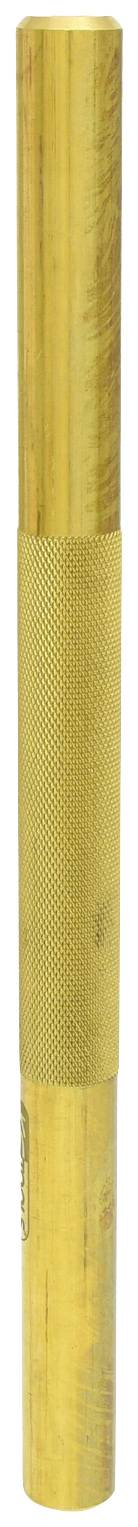 Un cylindre jaune unique, vertical, avec une section inférieure cannelée qui sert comme une poignée.