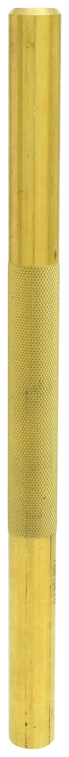 Un long instrument cylindrique en laiton avec une poignée antidérapante au centre, conçu pour des travaux de précision.