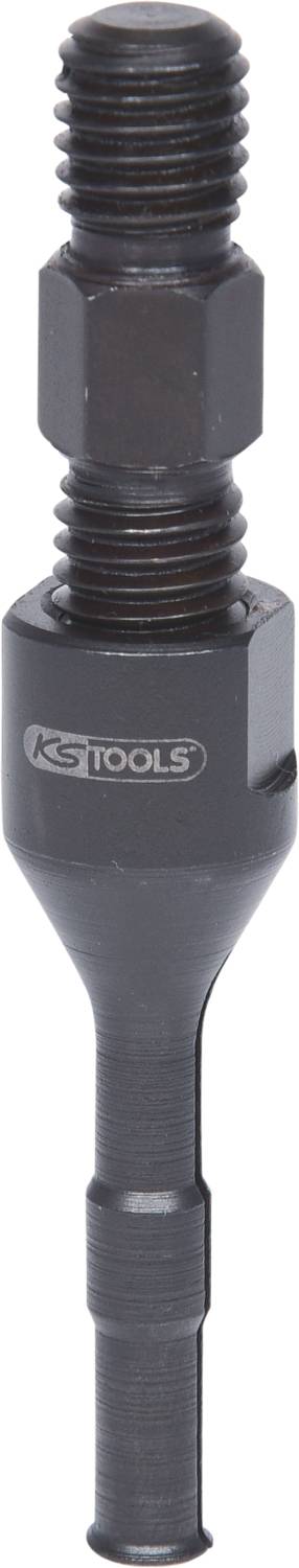 Outil métallique fileté avec une tête hexagonale, portant l'inscription 'KS Tools'. Principalement utilisé pour des applications techniques.