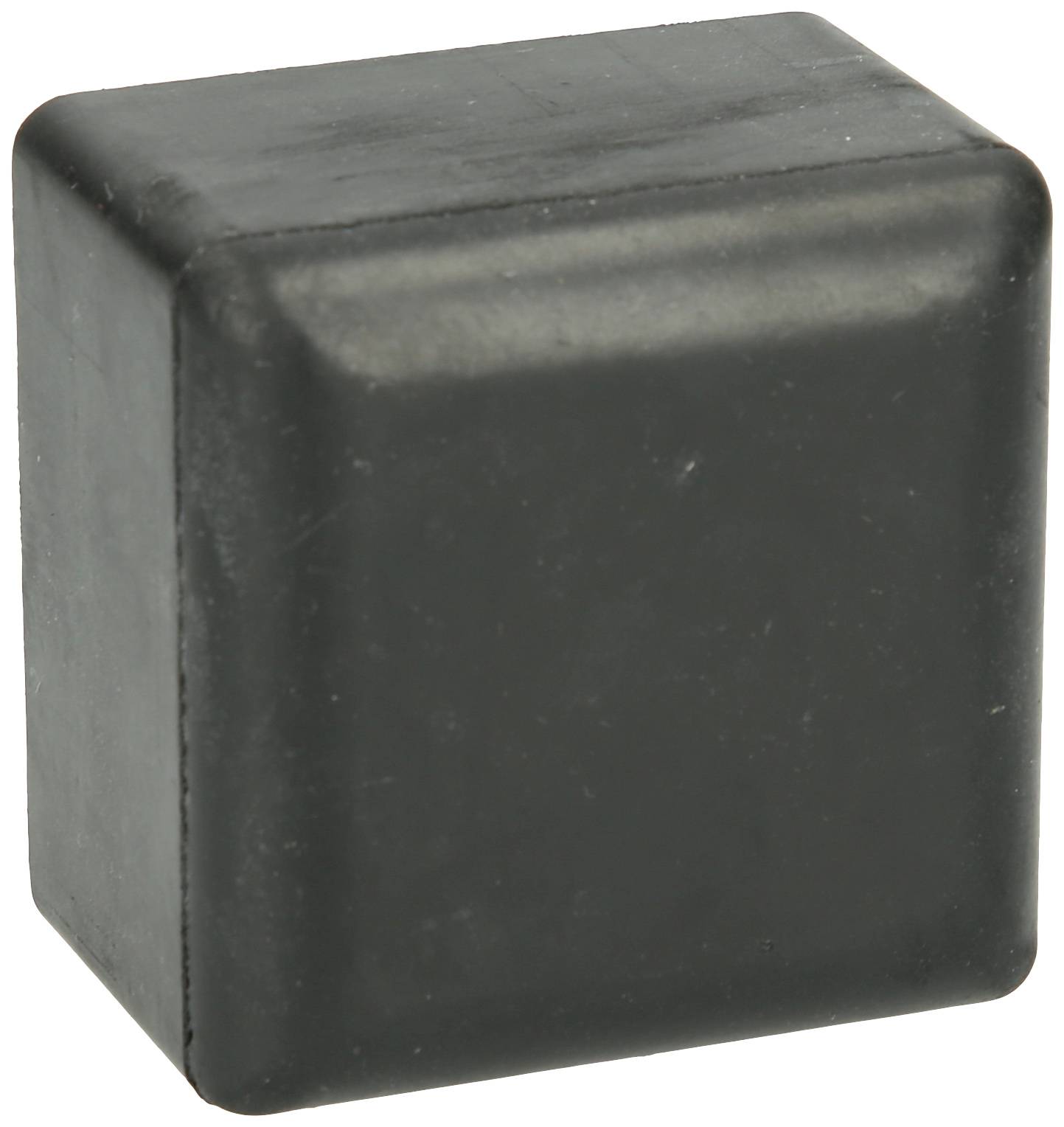 Cube magnétique noir, carré, aux angles arrondis.