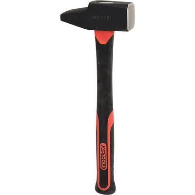 Un marteau noir et rouge portant l'inscription 'KS Tools' sur le manche. La tête du marteau est conçue de manière métallique et robuste.
