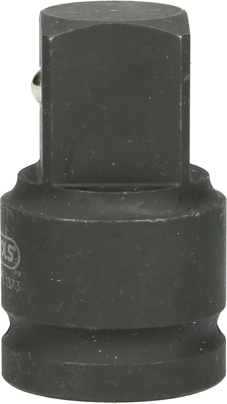 Adaptateur noir avec une extrémité carrée et une base arrondie, utilisé pour des connexions mécaniques ou techniques.
