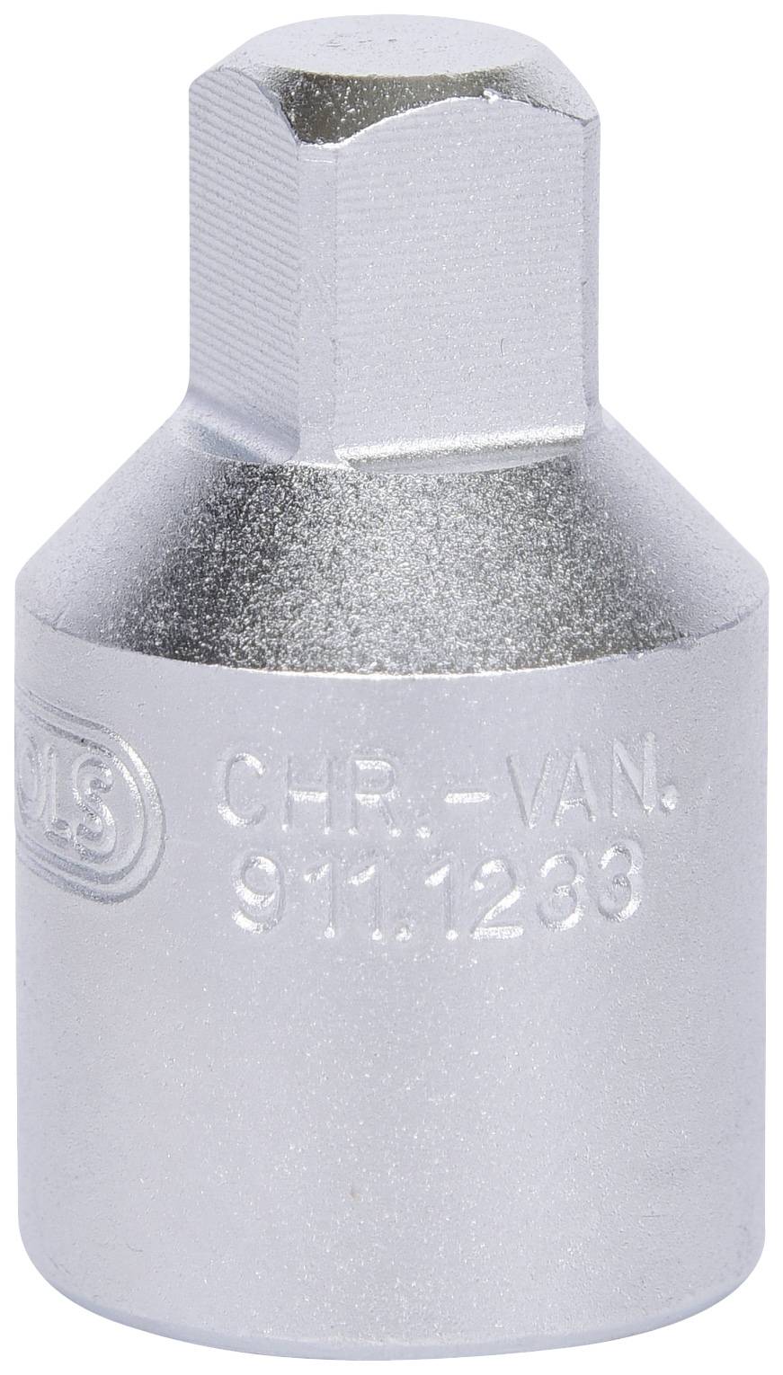 Douille à six pans en acier chrome-vanadium à surface polie, estampillée du numéro 911.1233.