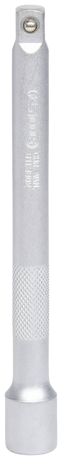 Rallonge en argent avec poignée antidérapante et ouverture carrée en haut. Idéale pour atteindre des endroits difficiles d'accès.