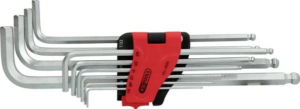 KS Tools 1514920 6 pans intérieurs Jeu de clés mâles coudées  1/16 pouces, 5/64 pouces, 3/32 pouces, 1/8 pouces, 5/32 pouces, 3/16 pouces, 7/32 pouces, 1/4 pouces, 5/16 pouces, 3/8 pouces  10 pièces
