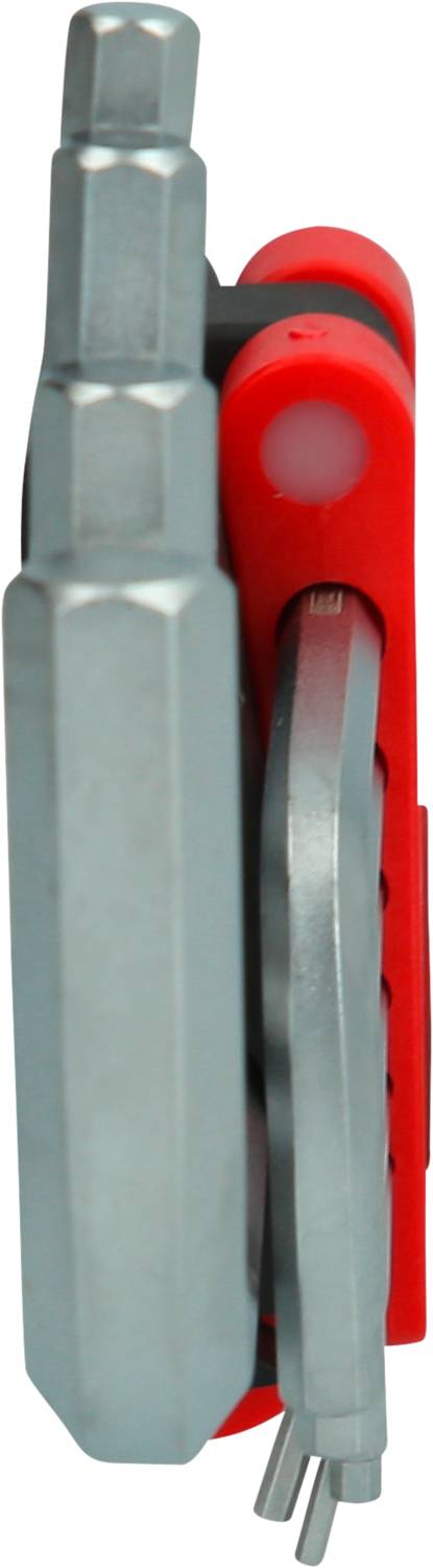Outil multifonction compact, contenant différents embouts de tournevis.