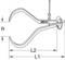 Gabarit de filetage pour mesurer les filetages intérieurs ; indique les dimensions L1, L2, R. Fabriqué par KS Tools.