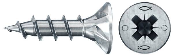 Fischer 562067  Vis à tête fraisée 4 mm 15 mm cruciforme Pozidriv    acier étamé par galvanisation 200 pc(s)
