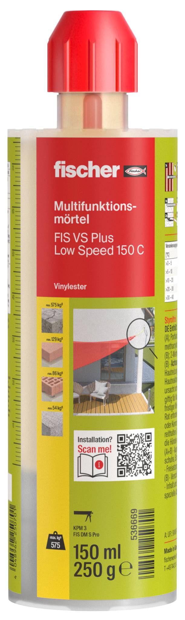 Fischer 536669 Cheville pour fixations lourdes 1 set-1