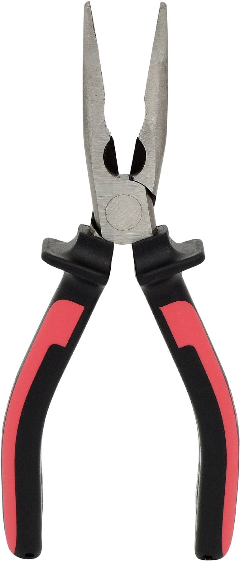Une pince avec une poignée rouge et noire, adaptée pour saisir ou couper du fil et de petits objets.