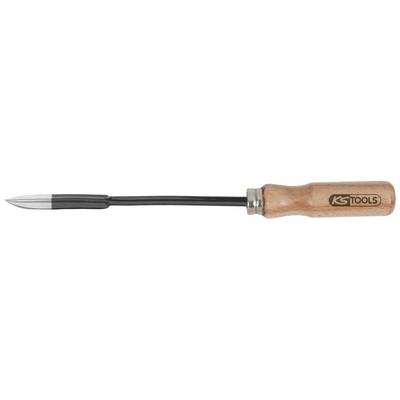 Extracteur de marque 'KS Tools' avec manche en bois et pointe métallique, utilisé pour le retrait des capuchons de boulons.