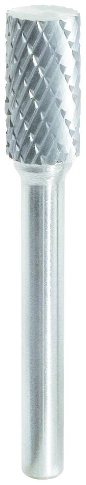Un fraiseur cylindrique à surface de coupe diamantée, en métal, utilisé pour meuler ou fraiser des matériaux.