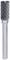 Fraise cylindrique en acier avec motif de coupe diamanté pour travaux métalliques.