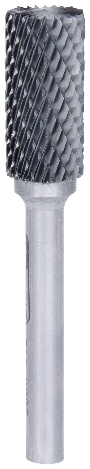 Fraise en argent à tête en forme de clé et bords tranchants. Utilisée pour l'usinage des métaux et les travaux de précision.