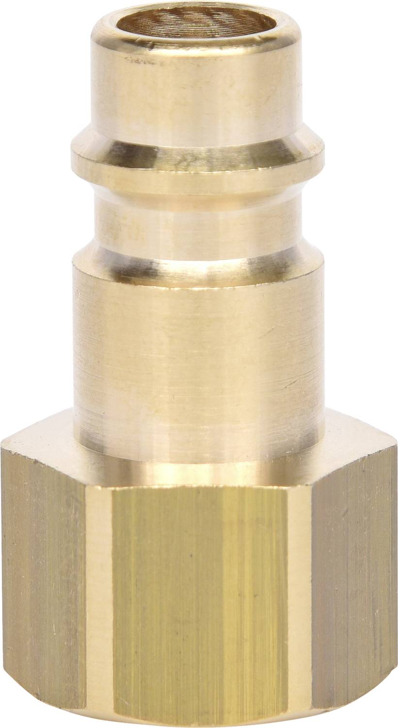 Connecteur en laiton avec écrou hexagonal et tige rainurée, adapté aux systèmes pneumatiques ou aux connexions de fluides.
